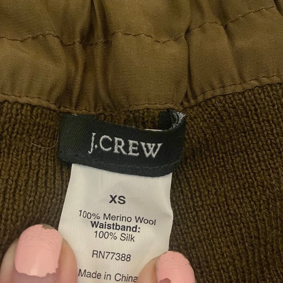 J. Crew Women’s Green Wool Pants Size XS - Picture 3 of 9